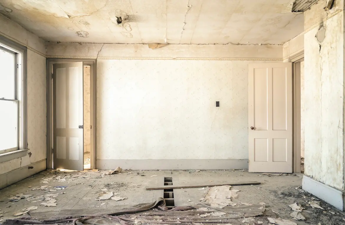 Waste disposal crew managing a cleanout project in Chatfield